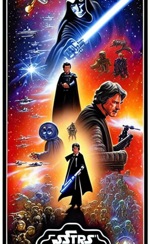 Image similar to exquisite lucasfilm poster art