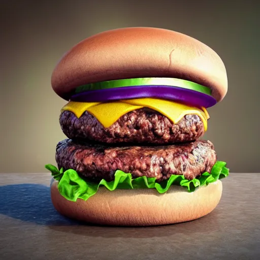 Prompt: mega realistic burger