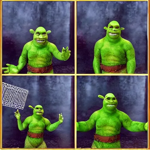 Shrek as Neo from The Matrix, early screen test