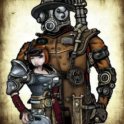 Image similar to steampunk brotherhood of steel