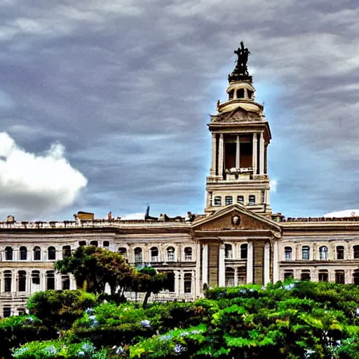Image similar to Buenos Aires city hall,digital art