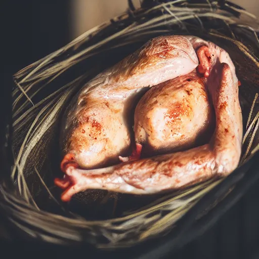 Prompt: chicken chicken fetus!!!, trending on unsplash, portrait!!