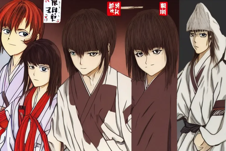 Image similar to sougo okita, brown hair, kewpie mayonnaise, rurouni kenshin