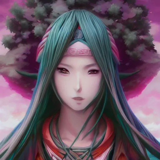 Prompt: anime portrait of a sakura tree as a shaman yedi using dark force to eliminate trump as an anime antagonist by Stanley Artgerm Lau, WLOP, Rossdraws, James Jean, Andrei Riabovitchev, Marc Simonetti, and Sakimichan, trending on artstation
