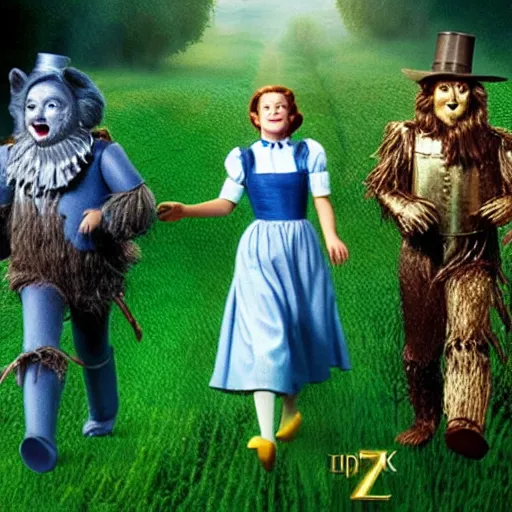 Image similar to wizard of Oz hyper realistic photo 8K