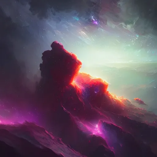 Prompt: epic nebula, by greg rutkowski, sung choi, photo realistic, 8 k, cinematic lighting, hd, atmospheric, hyperdetailed, trending on artstation, devainart, digital painting, glow effect