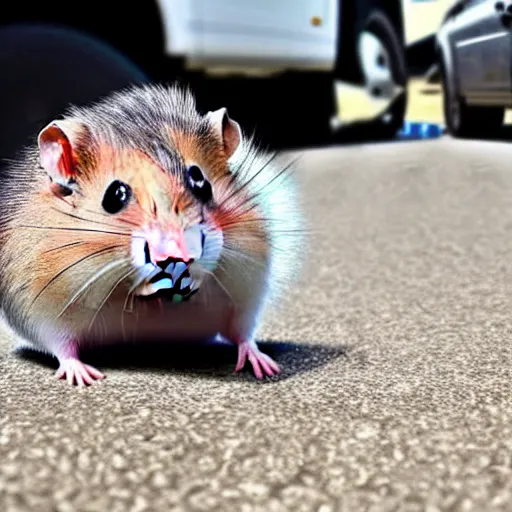 Image similar to fusion between hamster and truck