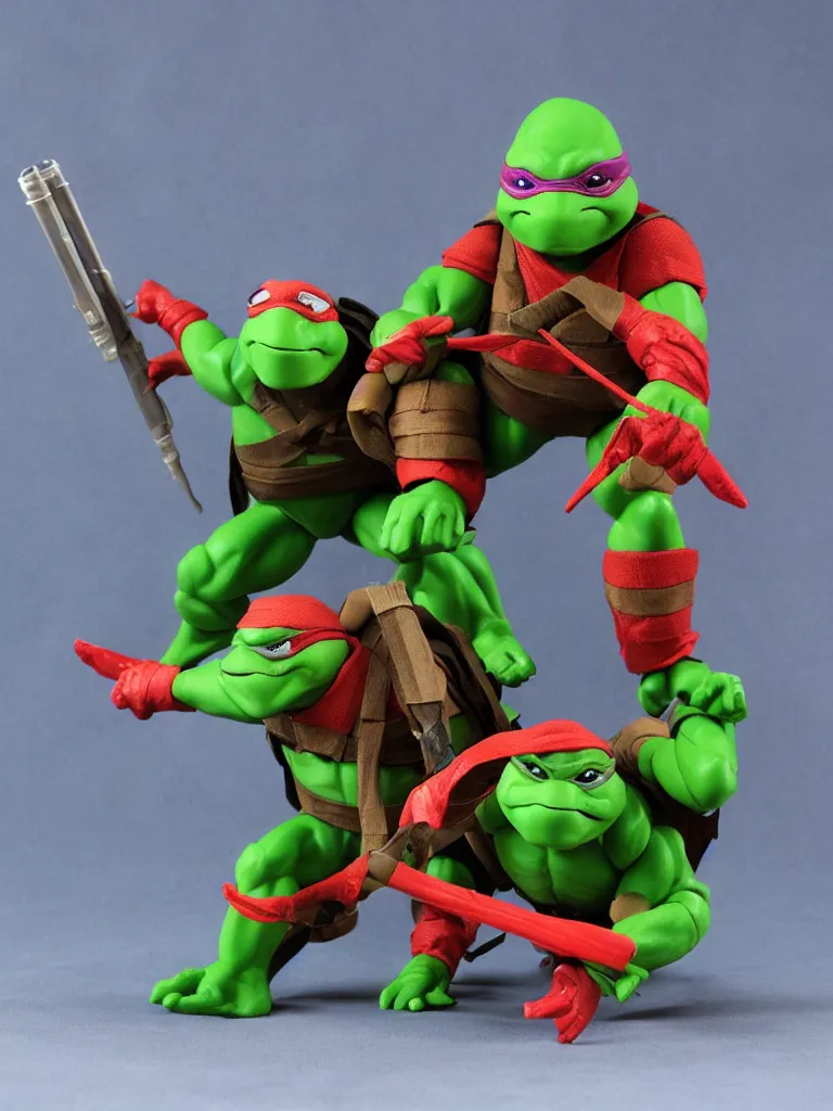 Prompt: tmnt playmates single toy figure