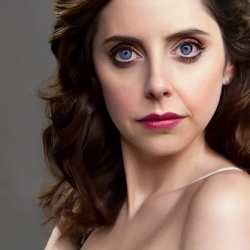 Image similar to alison brie portrait, 8k resolution, amazing detail, hyper realistic