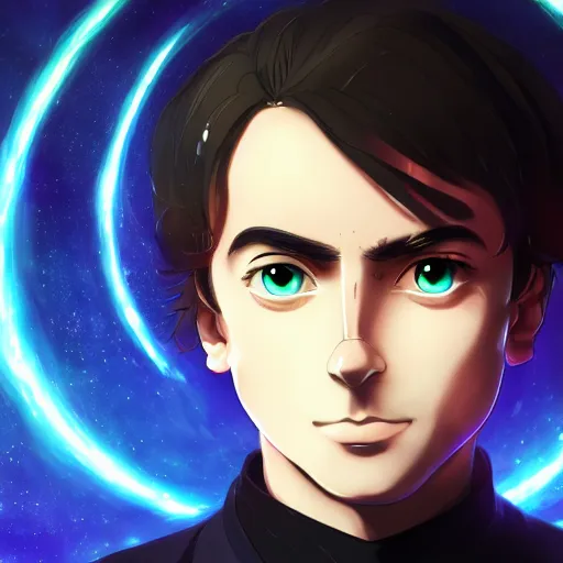 Prompt: portrait of carl sagan the cosmic god, anime fantasy illustration by tomoyuki yamasaki, kyoto studio, madhouse, ufotable, square enix, cinematic lighting, trending on artstation