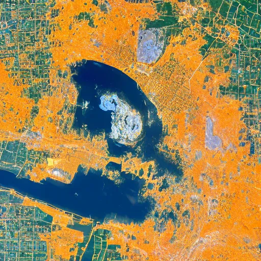 Prompt: Satellite image of Adelaide, Australia
