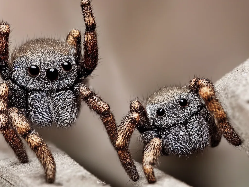 Prompt: close up shots of cute spider