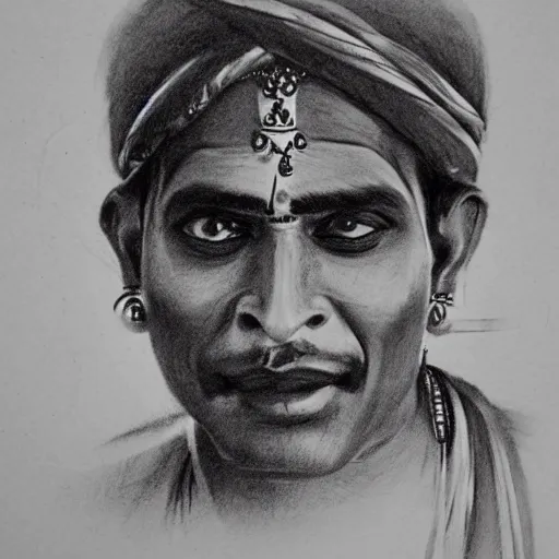 Sketch of Peshwa Bajirao ❤️ Kashibai #shorts - YouTube