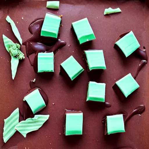 Image similar to chocolate mint fudge taffy