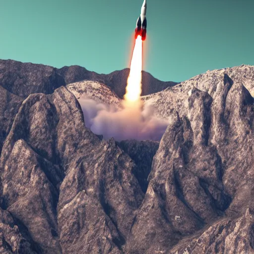 Prompt: Professional Photography Of A Missile Crashing Into A Huge Mountain, 4K, Photorealistic