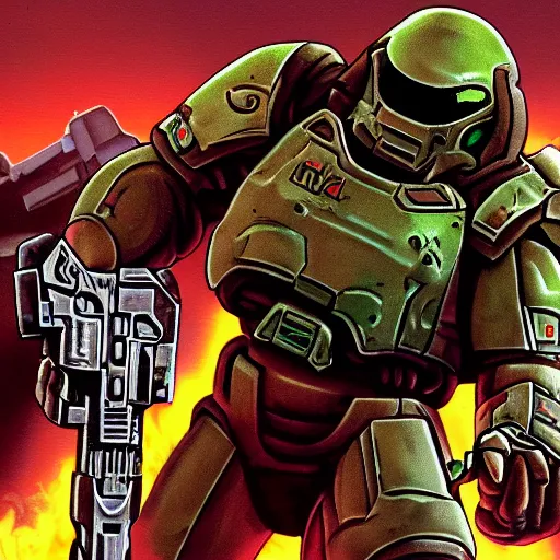 Image similar to DoomGuy