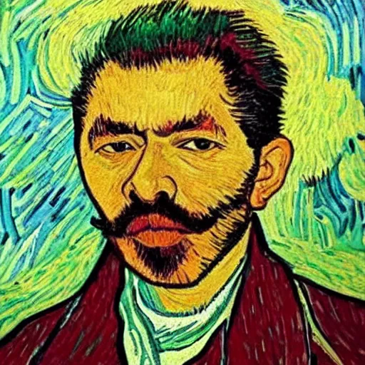 Prompt: mujib in the style of van gogh