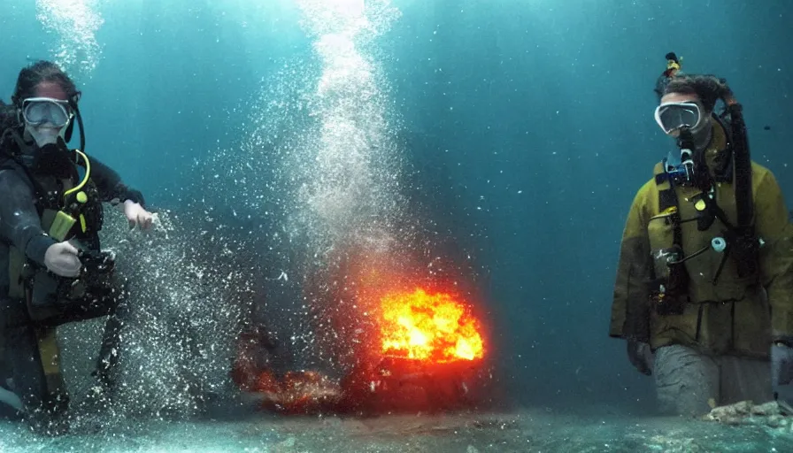 Image similar to Big budget movie, underwater explosion