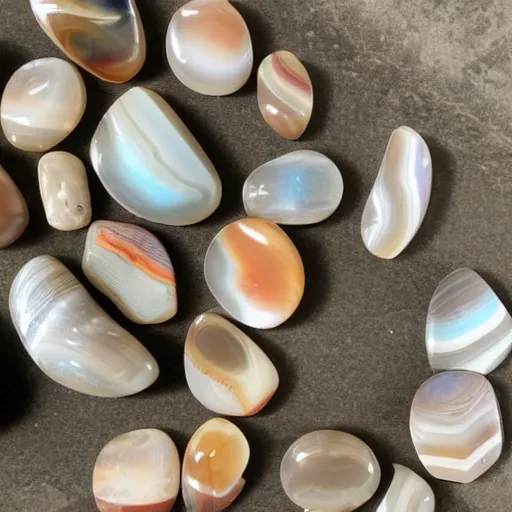 Image similar to banded agates that resemble a tropical beach