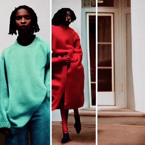 Image similar to realistic photoshooting for a new 0 3 2 c!!! lookbook, color film photography, photo of a woman, photo in style of tyler mitchell, 3 5 mm, featured on vogue