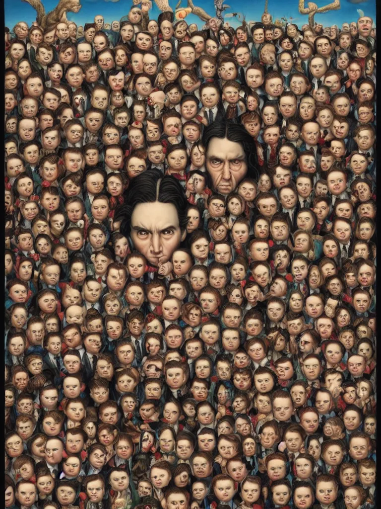 Image similar to I saw the best minds of my generation destroyed by madness Mark Ryden and Alex Gross, Todd Schorr highly detailed