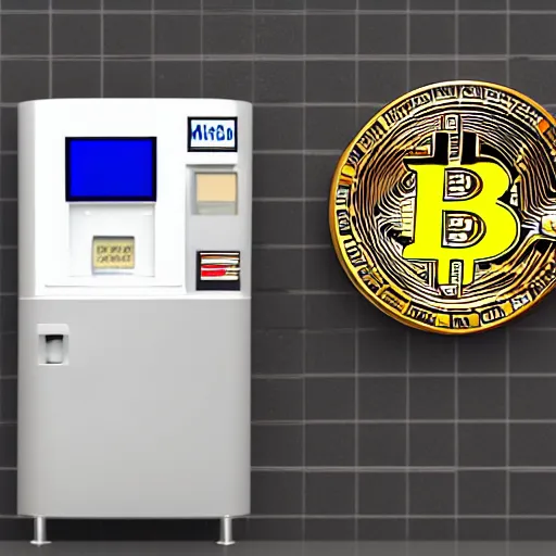 Prompt: technical drawing for a bitcoin atm by leonardo davinci