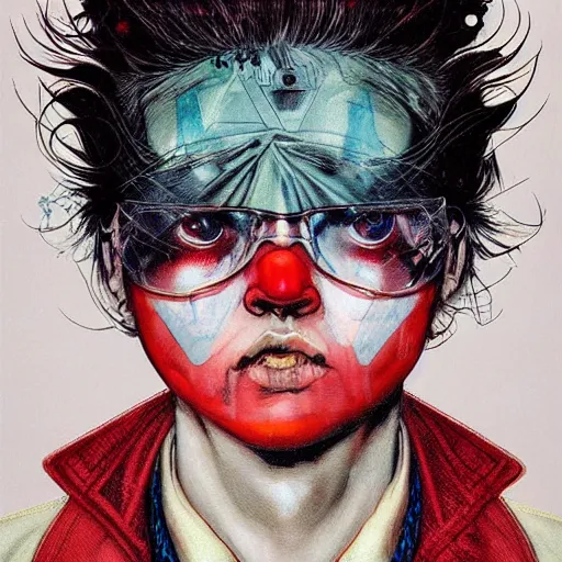 Image similar to prompt : soviet punk portrait soft light painted by james jean and katsuhiro otomo and erik jones, inspired by akira anime, smooth face feature, intricate oil painting, high detail illustration, sharp high detail, manga and anime 1 9 9 9