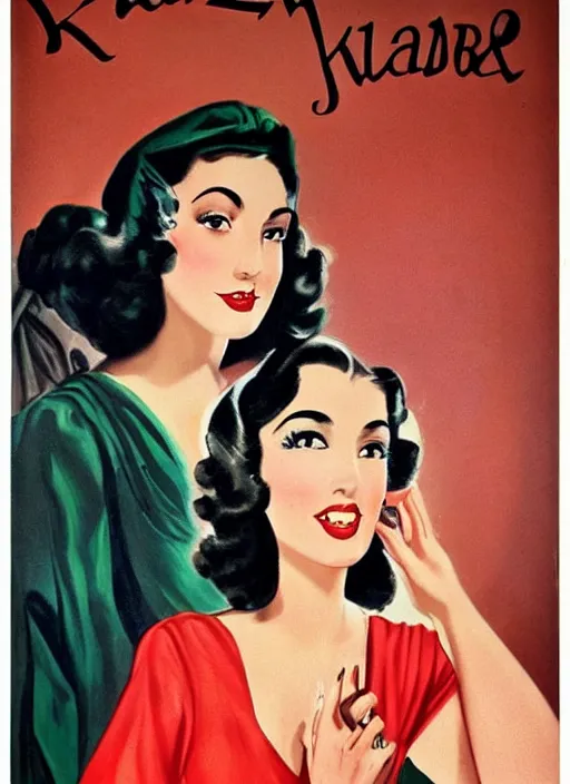 Image similar to beautiful and glamorous arab black-haired woman, 1940s propaganda poster, full hd,highly detailed