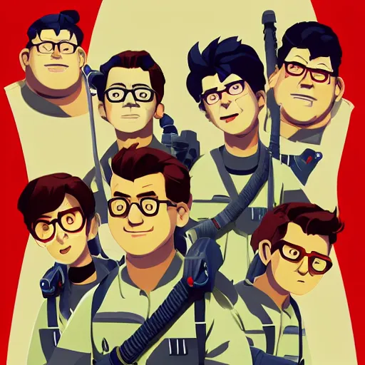 Image similar to face icon stylized minimalist ghostbusters, loftis, cory behance hd by jesper ejsing, by rhads, makoto shinkai and lois van baarle, ilya kuvshinov, rossdraws global illumination
