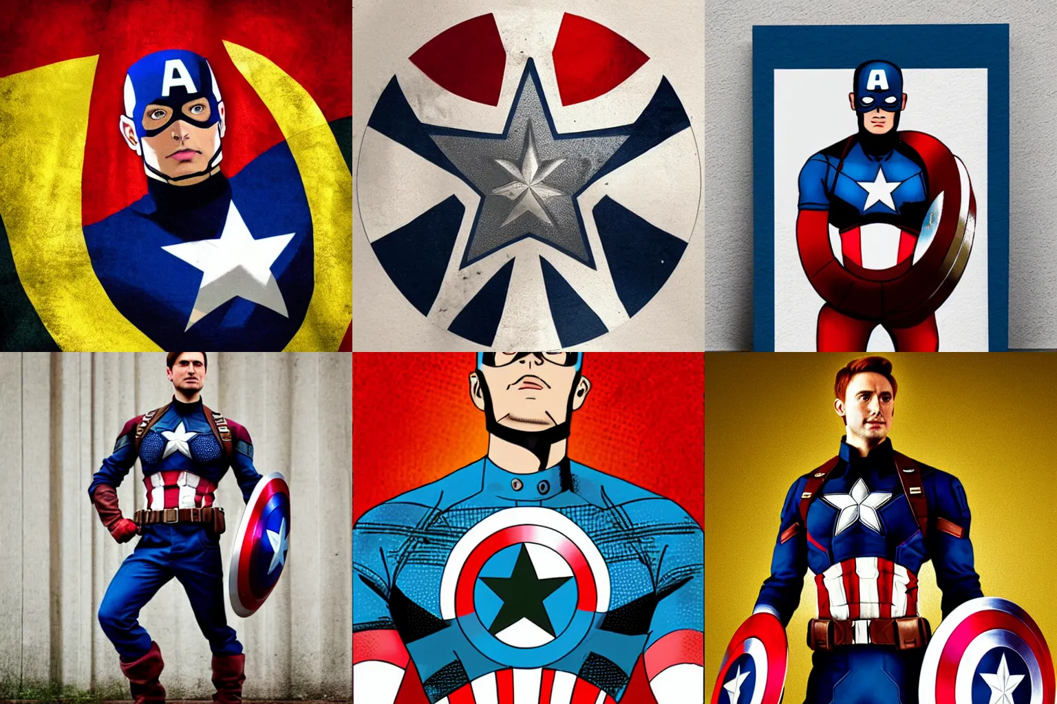 Prompt: Captain America in german colours