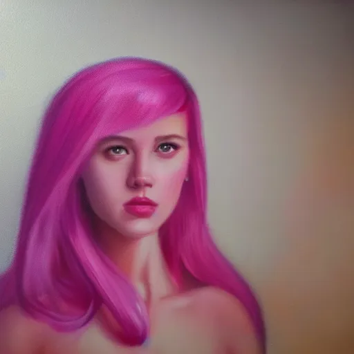 Image similar to ultra realistic illustration oil painting of princess bubblegum, dramatic lighting