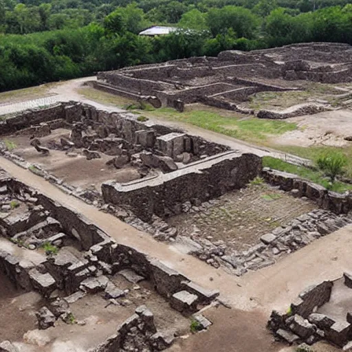 Prompt: archaeologists discover ancient ruins of a walmart in mesoamerica