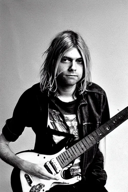 Prompt: kurt cobain as a 6 0 year old man