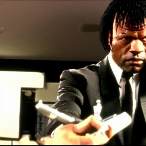 Image similar to a screenshot from pulp fiction