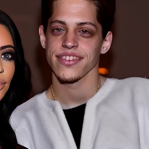 Prompt: love-child of Pete Davidson and Kim Kardashian,