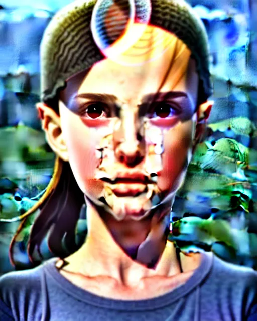 Image similar to beautiful! portrait of a boyish young natalie portman, by katsuhiro otomo, yoshitaka amano, nico tanigawa, artgerm, greg rutkowski makoto shinkai takashi takeuchi studio ghibli, akihiko yoshida rendered with intense 3 d effect.