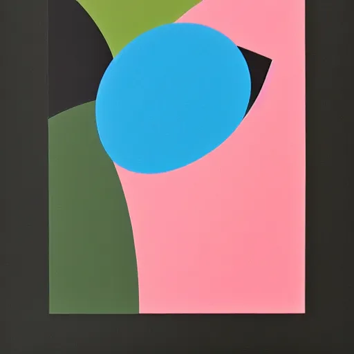 Image similar to A phone, abstract painting in the style of Sophie Taeuber-Arp and Gary Hume and Tatsuro Kiuchi, flat colour-block style, geometric abstraction, earthy light pastel colours