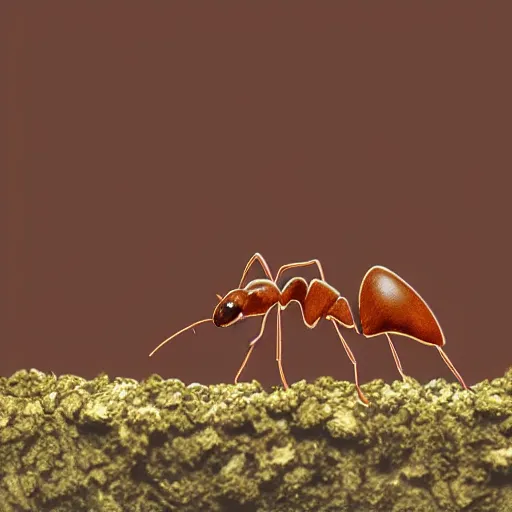 Prompt: digital art of an ant betraying its anthill