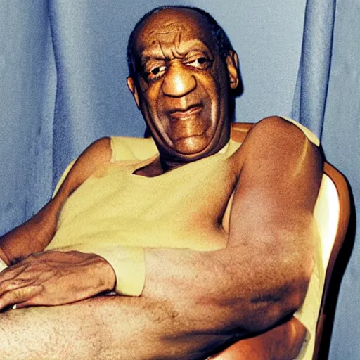 Prompt: bill cosby lurking in a bathtub, shooshing me