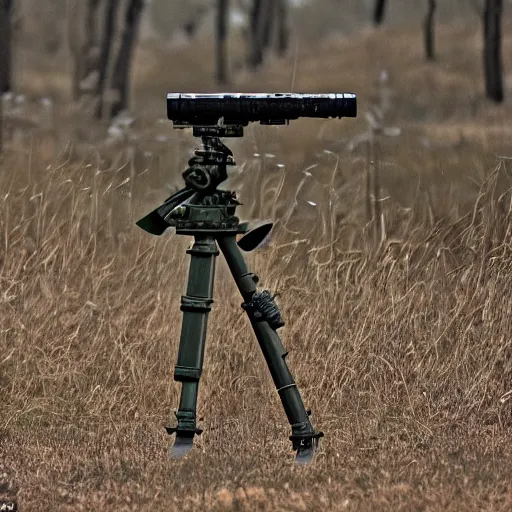 Prompt: a rocket launcher explosive deer military animal beast, huge, powerful, rocket, launcher, scary, anger, rage, canon eos c 3 0 0, ƒ 1. 8, 3 5 mm