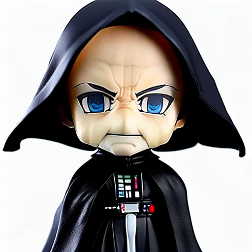 Image similar to nendoroid hooded darth sidious emperor palpatine from star wars, detailed, custom