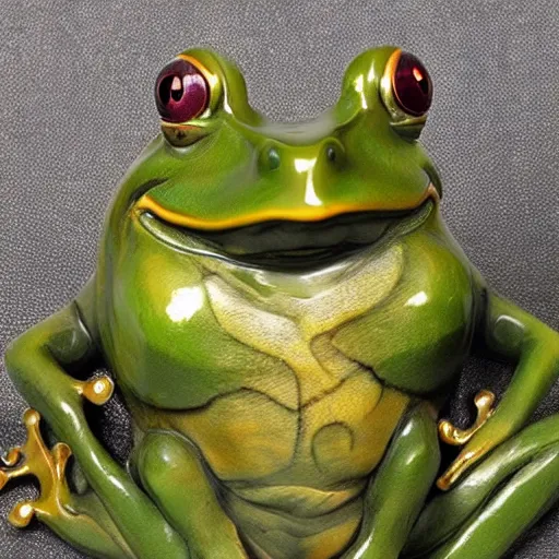 Prompt: feng shui frog statue, fantasy, ultra detailed,