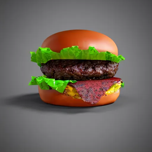 Image similar to A Burger made by HowToBasic, Realistic, HDR, Clear Image, HDD, RTX ON,