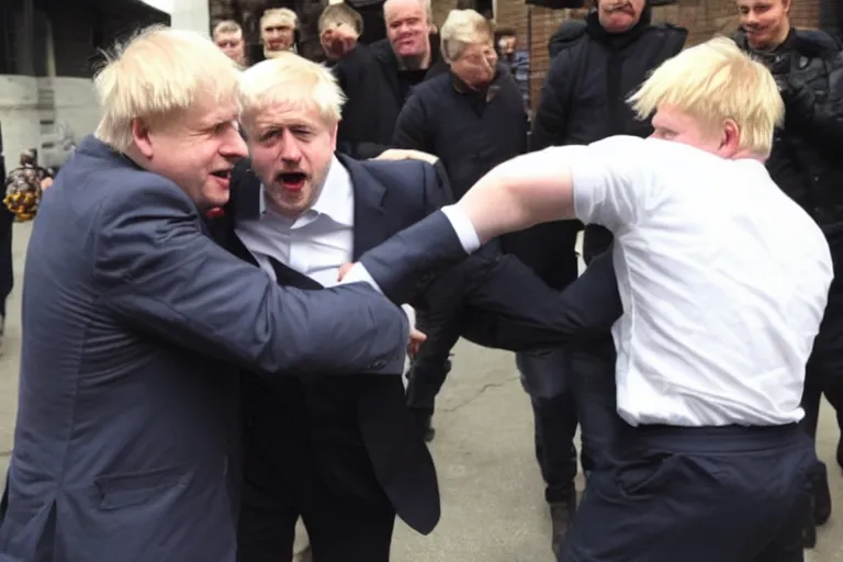 Prompt: comrade corbyn punches boris johnson