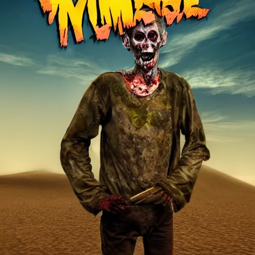 Prompt: zombie in a desert, Dramatic, Fantasy