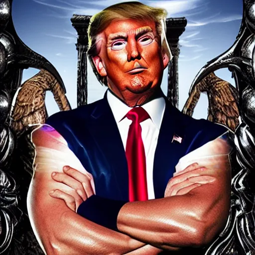 Prompt: donald trump starring as hercules