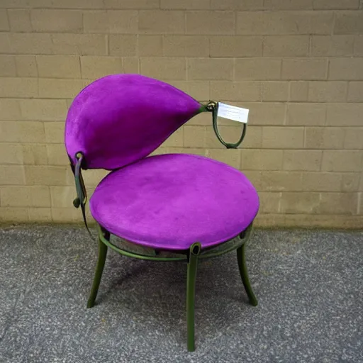 Prompt: A grape-shaped chair, a chair in the style of a grape