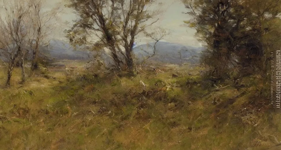 Image similar to landscape, by richard schmid