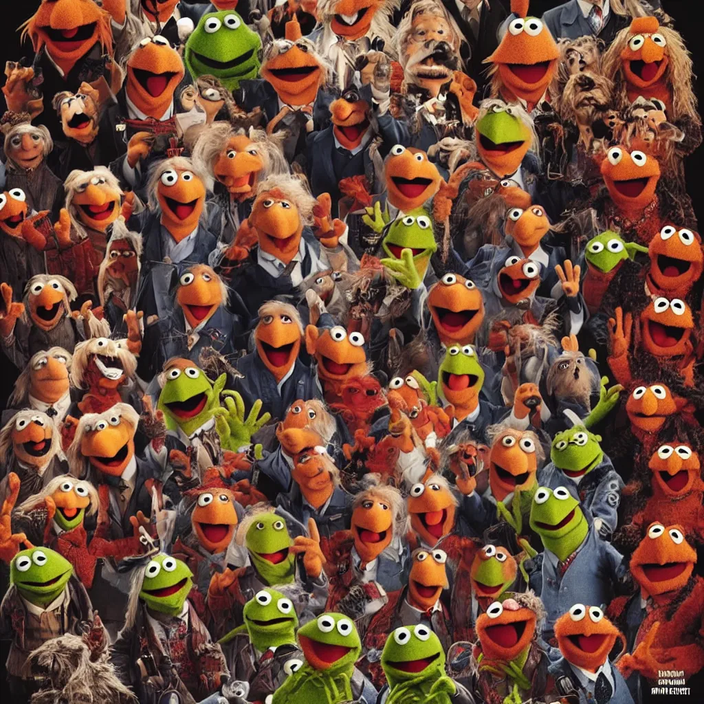 Prompt: evil muppets in hell