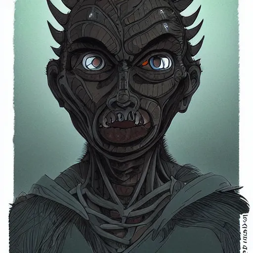 Image similar to a dark humanoid, hyper detailed, in the style of studio ghibli and and studio ghibli and studio ghibli, selfie